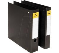 STX 02060110001 - Classeur à anneaux A4, carton complet, noir, mécanisme à 4 annea