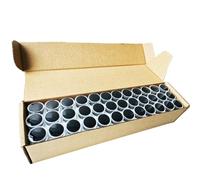 Stxdynjy Boîte de Présentation de Bijoux Coffret Vitrine Organisateur Rangement Présentoir Boîtier avec Couvercle à Vis Antipoussière et Insert en Mousse, Noir, Petite+Push+144PC