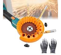 StyBtt Affuteuse Foret, Nouvelle Affuteur de Foret, Améliorée Meuleuse Forets, pour Forets de 2 à 13 mm et Meuleuse de 115/125 mm, avec Gants (Couleur Orange)