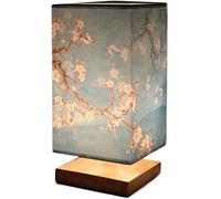 Style Chinois Ins Style Rétro Simple Créatif Carré Bois Veilleuse Style Japonais Chambre Chaud Chevet Décoratif Lampe De Table, D, 按钮开关