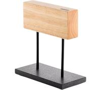 Messerblock Eiche/Naturstein magnetisch