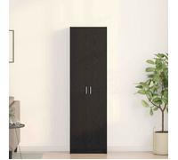 Style Élégance Chic - Buffet bahut - Armoire de chambre Chêne noir - 55x25x189cm - Bois d'ingénierie &FR57400