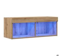 Style Élégance Chic - Meuble TV Cabinet TV au sol - Armoire Télévision - chêne artisanal 80x30x30cm - bois d'ingénierie &563577