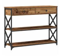 Style Élégance Chic - Table Console, Table de Canapé étroite, Tables D'entrée, Bout de Canapé avec tiroir Bois ancien 100 x 28 x 75