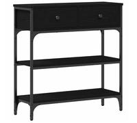 Style Élégance Chic - Table Console, Table de Canapé étroite, Tables D'entrée, Bout de Canapé avec tiroir Chêne noir 72,5 x 25 x 75