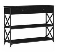Style Élégance Chic - Table Console, Table de Canapé étroite, Tables D'entrée, Bout de Canapé avec tiroir Chêne noir 100 x 28 x 75