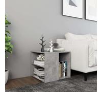 Style élégant Table d'appoint gris béton 50x50x45 cm Bois composite DE94369