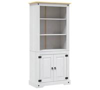 Style intemporel - Armoire Vaisselier/Bibliothèque - Blanc - Placard Gamme Corona Pin mexicain Blanc 80x40x170cm @9936086