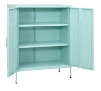 Style intemporel - Vaisselier Buffet de rangement - Vert - Armoire de rangement Vert menthe 80x35x101,5cm Acier @8418460