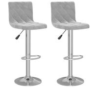 Style minimaliste - Siège de Cuisine - Tabourets de bar - lot de 2 - gris clair velours - Pour maison dfa8616539