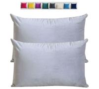 Style moderne Taie d'oreiller 50x70 40x60 Taie oreiller 60x80 Housse de Coussin Canapé Velours noir Rectangle Throw Pillow Covers pour Salon Sofa Chambre Modernes Couverture oreiller(White Grey,50x90