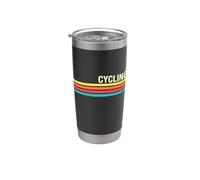 Style rétro cycliste Gobelet isotherme en acier inoxydable double paroi
