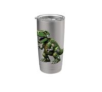 Style robot Tyrannosaure Rex Dinosaure T-Rex Design Gobelet isotherme en acier inoxydable double paroi