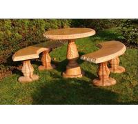 Style romain Tables de jardin Pierre Table ronde Meubles de terrasse Meubles de jardin Déco