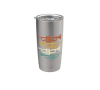 Style vintage vieilli trompette pile musique rétro Gobelet isotherme en acier inoxydable double paroi