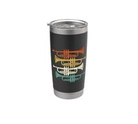 Style vintage vieilli trompette pile musique rétro Gobelet isotherme en acier inoxydable double paroi