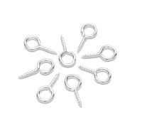 Stylebest 200 Crochets à œil, Vis à œillets en Fer Durables pour la Fabrication de Bijoux, Couleur Vive, Env.12x5,5 Mm (Argent)