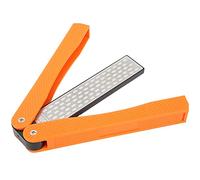 Stylebest Affûteur de Couteaux Pliant, Outil Diamant Double Face pour la Cuisine et L'extérieur, Conception Légère et Portable (Orange)