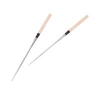 Stylebest Baguettes à Sushi Professionnelles en Bois Massif, Design Pointu en Acier Inoxydable pour Expérience Culinaire Sashimi et Sushi, 1 Paire