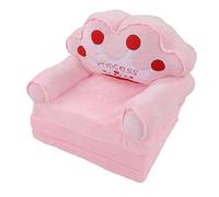 Stylebest Canapé Pliable pour Enfants, Design de Dessin animé Mignon, Canapé-lit Ouvert à Rabat 2 en 1 pour Salon Chambre à Coucher, Motif de Couronne Rose (3 Niveaux)