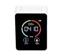Stylebest Détecteur de Dioxyde de Carbone, Testeur de qualité de L'air de Haute Précision avec écran LCD pour la Maison et Le Bureau 3,5x2,8x1,6 Pouces (Blanche)