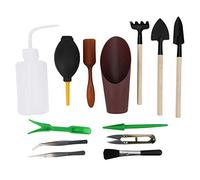Stylebest Ensemble Complet de Mini Outils de Jardinage de 13 Pièces pour Plantes Succulentes et Jardinage D'intérieur, Comprenant des Ciseaux à Main, Une Pelle et Une Pince à épiler en Acier