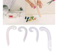 Stylebest Ensemble de Règles Courbes Virgules, 4 Pièces pour les Designers | Plastique durable, balance de haute précision, parfaite pour la couture, le design et le bricolage.