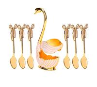 Stylebest Ensembles de Vaisselle élégant Porte-cygne Cuillères à Dessert à café pour les Fêtes à la Maison en Alliage de Zinc de Haute qualité 8 X 4,5 X 15 Cm (#1)