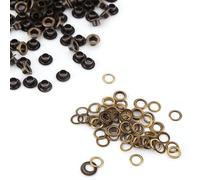 Stylebest Œillets Métalliques Durables en Laiton, 100 Pièces, pour la Fabrication de Sacs en Cuir et de Chaussures, 4mm 5mm 6mm (Chm)