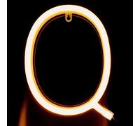Stylebest Lampe Néon Décorative avec Lettres LED, pour Demande en Mariage, Décoration de la Maison, Lumière Chaude, Matériau PC, 9.1x6.5x1.0 Pouces (Lettre Q)