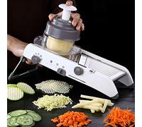Stylebest légumes et Râpe Multifonctions avec Poignée Antidérapante pour la Cuisine à Domicile, Comprend un Poussoir de sécurité, 420 Lames en Acier Inoxydable, 35 X 14 X 16 cm.