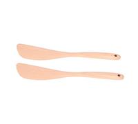 Stylebest Lot de 2 Spatules en Bois, Ustensiles de Cuisine en Hêtre pour la Cuisine, Manche Long et Résistant à la Chaleur pour les Chefs à Domicile