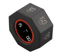 Stylebest Minuterie Octogonale de productivité de Bureau avec Capteur G pour Une Gestion du Temps Effort dans la Cuisine de Bureau 2,3" Compacte Rechargeable (Noire)
