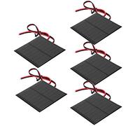 Stylebest Petit Panneau de Batterie Solaire en Polysilicium, Module à Haute efficacité pour Lampes Solaires de Pelouse, 70x70mm, 0.64W, 5 Pièces