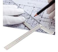 Stylebest Règle à Bord Droit à 90 Degrés pour des Mesures Précises dans le Travail du Bois, Alliage D'aluminium Durable de 30 Cm, Résistant à la Flexion, échelle Claire (Standard)