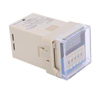 Stylebest Relais de Temps à Affichage Numérique LED, Contrôle de Retard Réglable pour L'automatisation Industrielle 5A AC220V Plastique 1 Pièce (DC24V)
