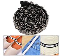 Stylebest Ruban de Perles 1 Yard, Décoration élégante pour Bricolage, Accessoires de Vêtements Faits à la Main, Beau Matériau de Perles et de Rubans (de tube carré de couleur pistolet de 1,5)