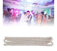 Stylebest Ruban de Perles 1 Yard, Décoration élégante pour Bricolage, Accessoires de Vêtements Faits à la Main, Beau Matériau de Perles et de Rubans (obliques blanches de 1 cm)