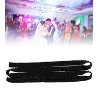 Stylebest Ruban de Perles 1 Yard, Décoration élégante pour Bricolage, Accessoires de Vêtements Faits à la Main, Beau Matériau de Perles et de Rubans (noires doubles huit tubes de 1,5 cm)