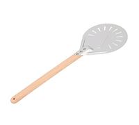 Stylebest Spatule à Pizza Ronde avec Manche en Bois Amovible pour un Transfert et une Cuisson Faciles de la Pizza, Outil à en Alliage D'aluminium Durable - 41 Cm (Pelle à perforée de 8 pouces