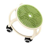 Stylebest Tabouret Bas Roulant avec Roues Universelles, Design Confortable et élégant, Parfait pour Un Usage Domestique, Matière Plastique (Verte)