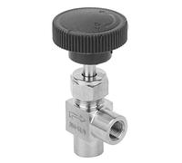 Stylebest Vanne à Pointeau D'angle en Acier Inoxydable 304, Filetage Femelle de Précision BSPP, Vanne D'arrêt Haute Température pour Transmission de Pétrole, de Carburant et de Gaz, 3 Tailles