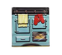 stylebox Boîte en fer blanc de style rétro four bleu, biscuit, récipient, environ 18x10x22 cm Volume: 2500 ml