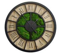 STYLER Green Clock : Horloge murale verte, design moderne et naturel, idéale pour décorer votre salon, cuisine, bureau ou chambre. Dimensions : 57 cm. Modèle GREENDECO