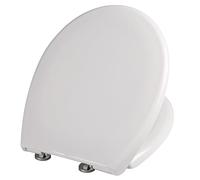 Styletech, Abattant WC Crète en polypropylène incassable pour vases universels, charnières en métal, poids 1,50 kg, complet avec kit de pare-chocs et kit de fixation, blanc