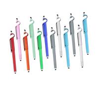 Stylets Tactiles Multifonctions 12 Pièces Abs As pour Écriture Fluide | Confortable, Clip pour Carnet ou Livre, Support Téléphone Inclus, Style Simple et Pratique Couleur Aléatoire