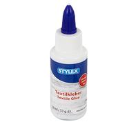 Stylex 23347 - Colle textile - Flacon de 53 g - Colle inodore pour tissus et textiles - Sans solvant - Séchage transparent et lavable jusqu'à 40 °C