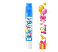 Stylo 3D Colorés, Créatifs, Sûrs, 3D, Sécurisés, Bricolage DIY | Stylos à Bulles École Travaux Manuels Impression Pour Classe Maternelle Crèche Fête Anniversaire 10ML bleu