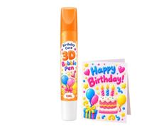 Stylo 3D Colorés, Créatifs, Sûrs, 3D, Sécurisés, Bricolage DIY | Stylos à Bulles École Travaux Manuels Impression Pour Classe Maternelle Crèche Fête Anniversaire 10ML d'oranges