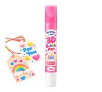 Stylo 3D Colorés, Créatifs, Sûrs, 3D, Sécurisés, Bricolage DIY | Stylos à Bulles École Travaux Manuels Impression Pour Classe Maternelle Crèche Fête Anniversaire 10ML rose